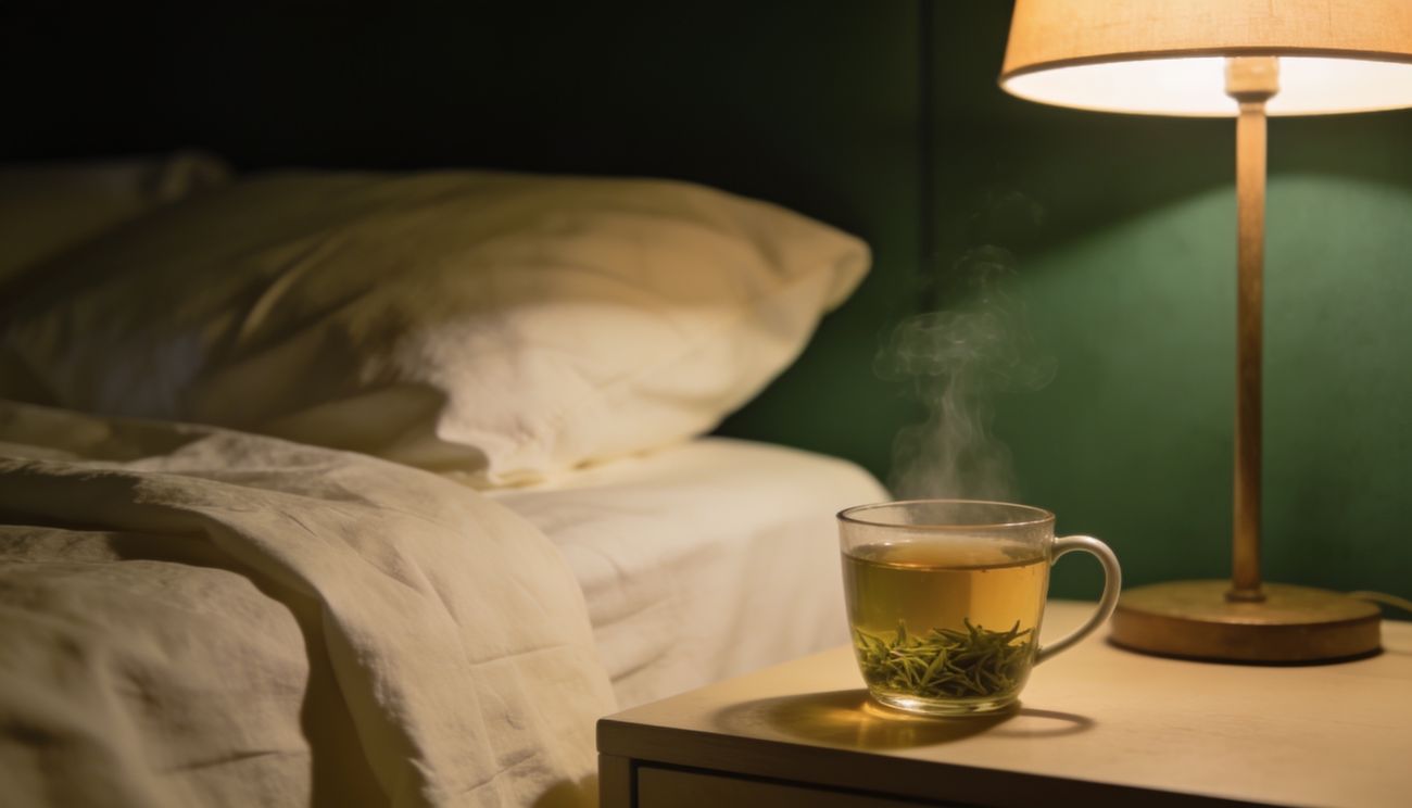 Calm bedroom at night for restful sleep and recovery